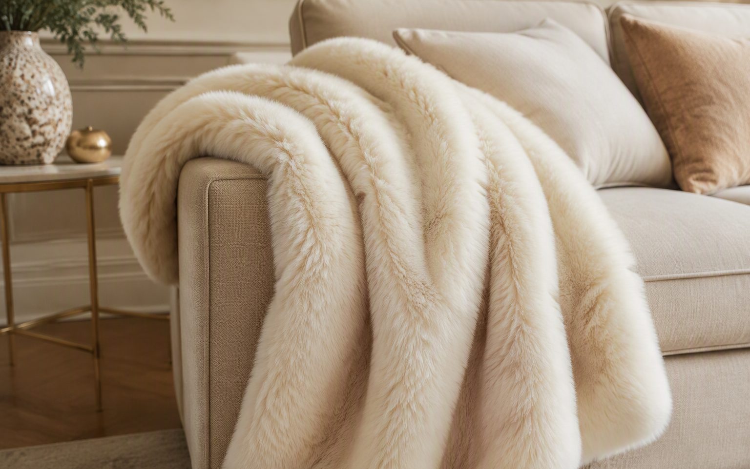 faux fur throw